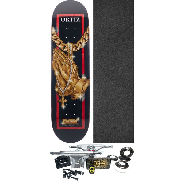 DGK Skateboards Chaz Ortiz Iced Skateboard Deck - 8.38" x 31.875" - Complete Skateboard Bundle